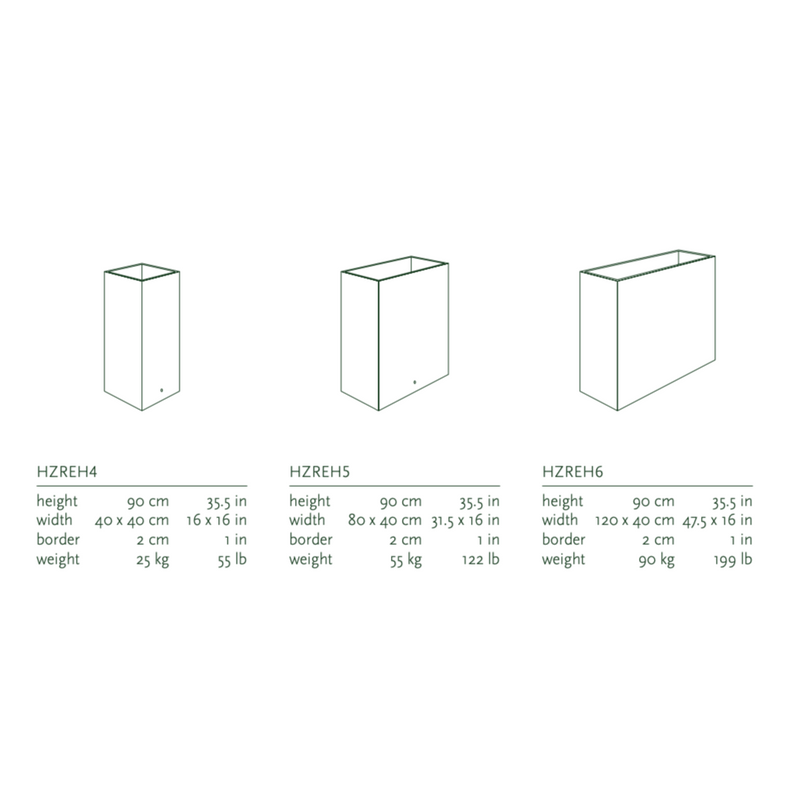 RECTENGULAR Visoke posude za sadnju