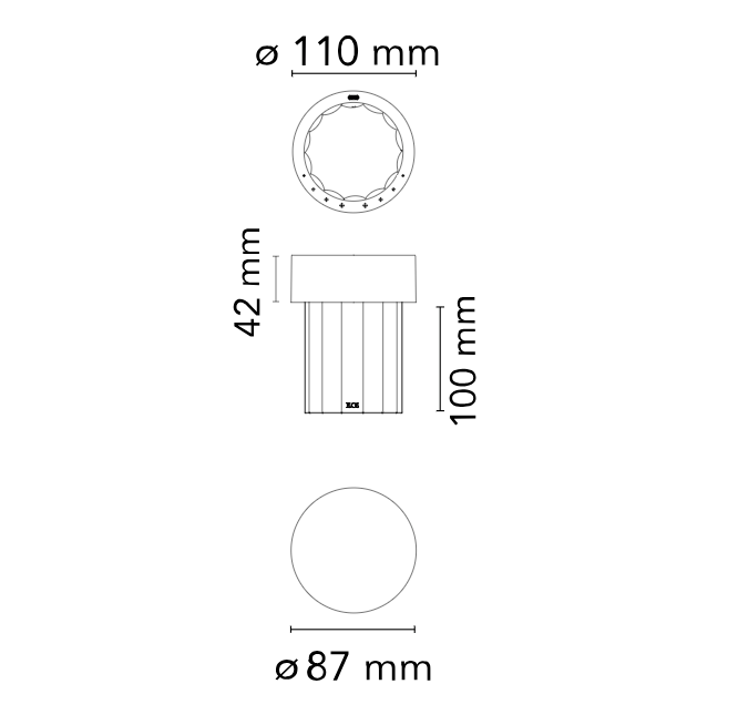 LAST ORDER Prijenosna svjetiljka s žljebovima