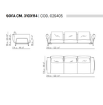 AMBROEUS Sofa, 310 x114 cm