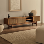 ELAN TV ormarić s 3 vrata od furnira i drva oraha