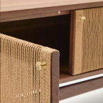 ELAN TV ormarić s 3 vrata od furnira i drva oraha