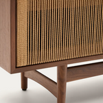 ELAN TV ormarić s 3 vrata od furnira i drva oraha