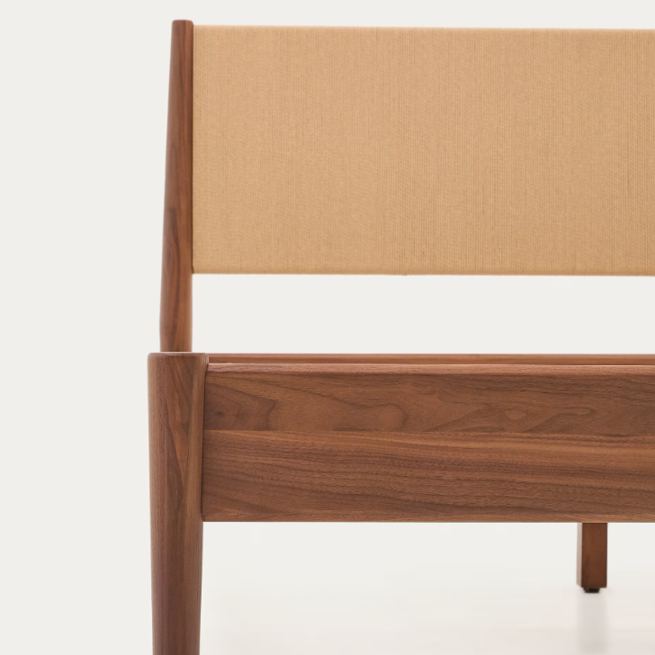 ELAN krevet od furnira i punog oraha za madrac veličine 160 cm