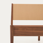 ELAN bed in veneer and solid walnut wood (180 cm matress)