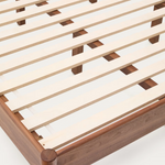 ELAN bed in veneer and solid walnut wood (180 cm matress)