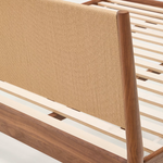 ELAN bed in veneer and solid walnut wood (180 cm matress)