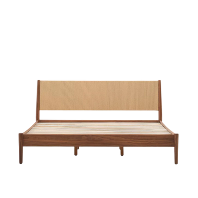 ELAN Krevet od furnira i masivnog drva oraha (madrac 180 cm)