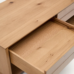 ALGUEMA stolić za kavu 2 ladice u hrastovom furniru