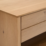 ALGUEMA stolić za kavu 2 ladice u hrastovom furniru