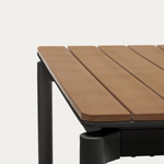 CANYELLES produljivi vanjski stol, mat crni aluminij