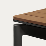 CANYELLES produljivi vanjski stol, mat crni aluminij