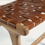 CALIXTA stolica od kože i punog mahagonija