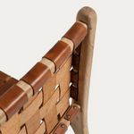 CALIXTA stolica od kože i punog mahagonija