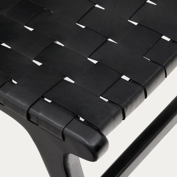 CALIXTA stolica od kože i punog mahagonija