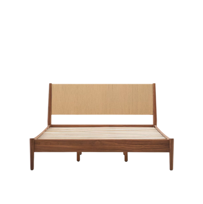 ELAN bed in veneer and solid walnut ( 160 cm matress)