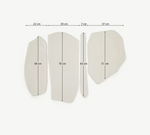 SILUNA Set of 4 wall decorations made of white papier-mâché