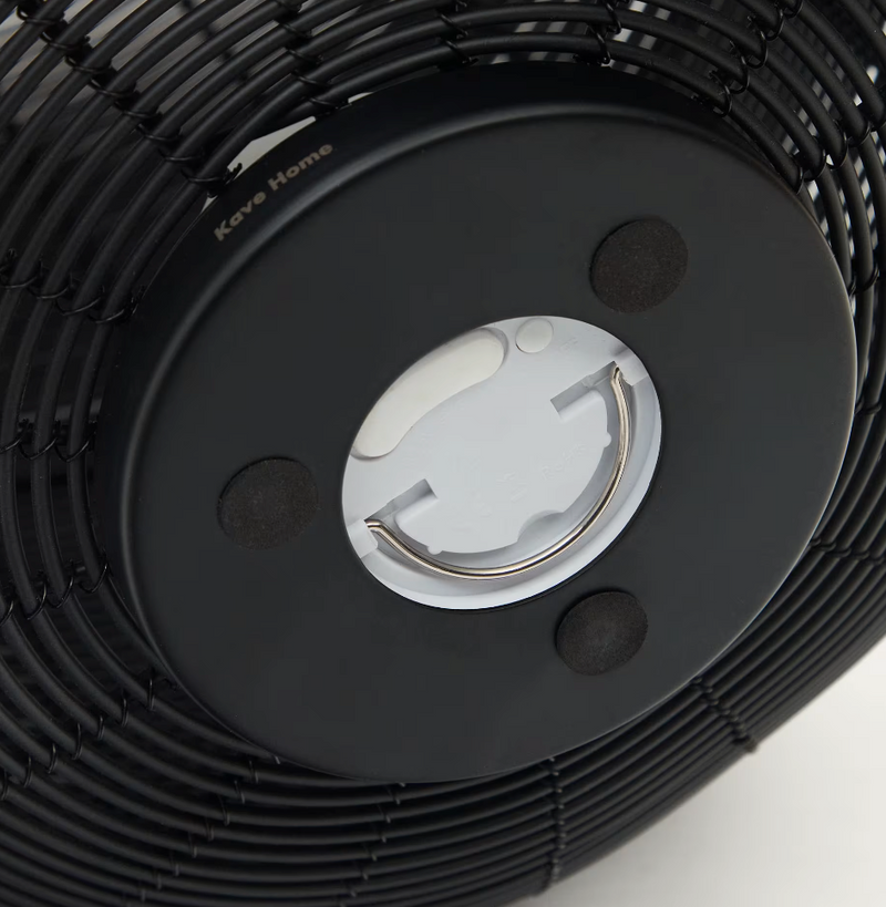 SARANELLA Large portable table lamp made of artificial rattan in brown