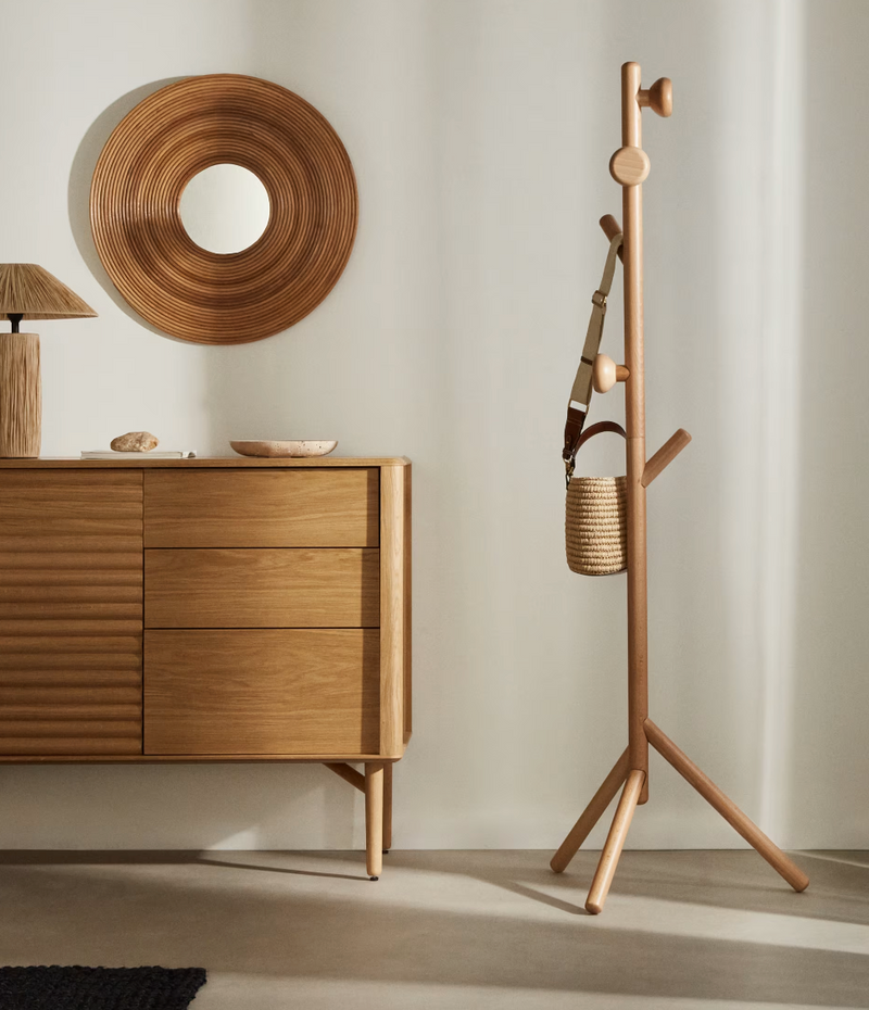 NADUE Stalak za kapute od punog bukovog drva, 170 cm