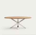 ARGO Ovalni čelični stol s pločom od stakla, 200 x 100 cm