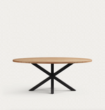 ARGO Ovalni čelični stol s pločom od stakla, 200 x 100 cm