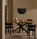 ARGO Ovalni čelični stol s pločom od stakla, 200 x 100 cm