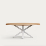 ARGO Ovalni čelični stol s pločom od stakla, 200 x 100 cm