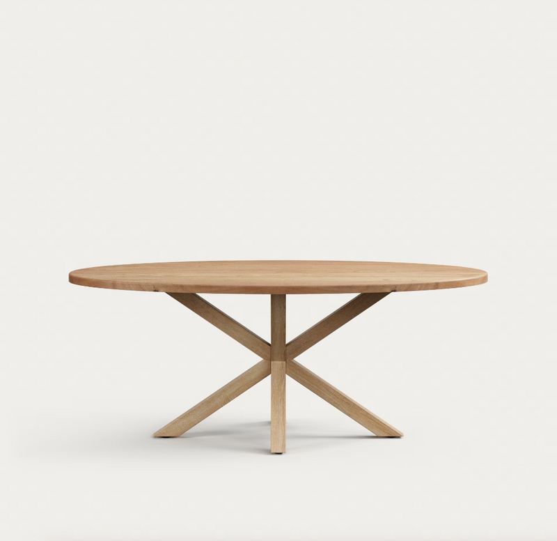 ARGO Ovalni čelični stol s pločom od stakla, 200 x 100 cm