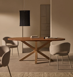 ARGO Ovalni čelični stol s pločom od stakla, 200 x 100 cm