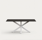 ARGO Pravokutni čelični stol sa staklenom pločom