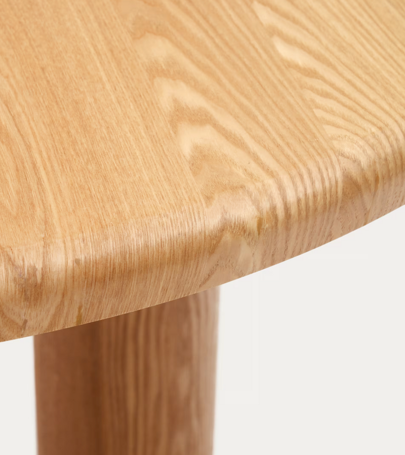 MAILEN Ovalni stol od jasenovog furnira s prirodnom završnom obradom, Ø 220 x 105 cm