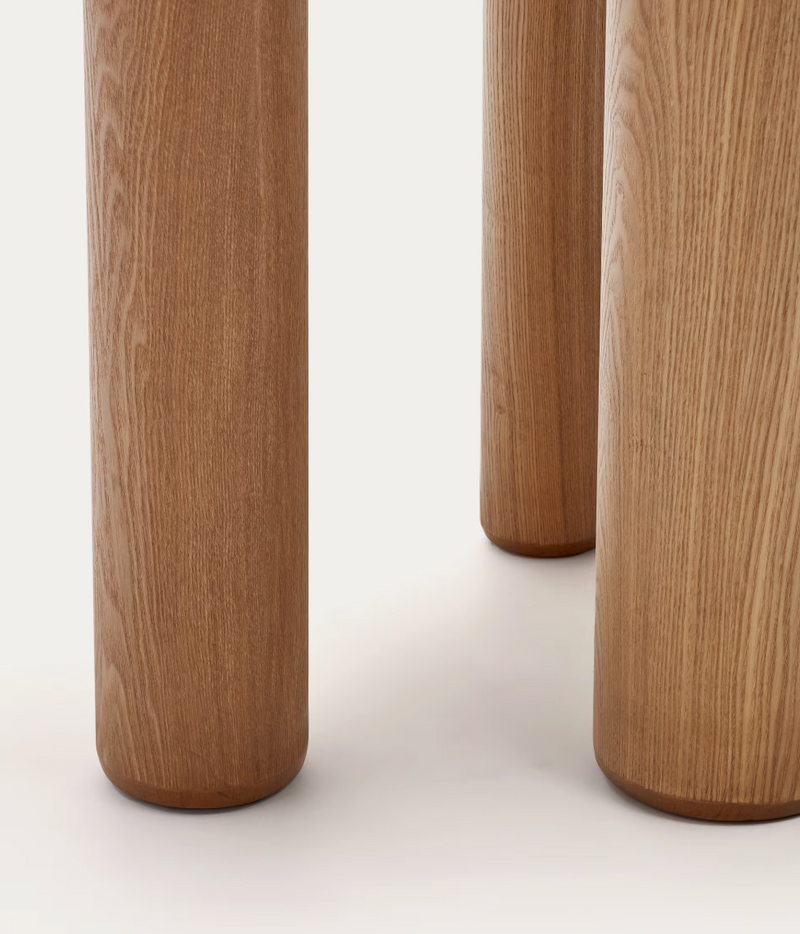 MAILEN Ovalni stol od jasenovog furnira s prirodnom završnom obradom, Ø 220 x 105 cm