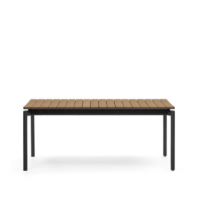 CANYELLES produljivi vanjski stol, mat crni aluminij