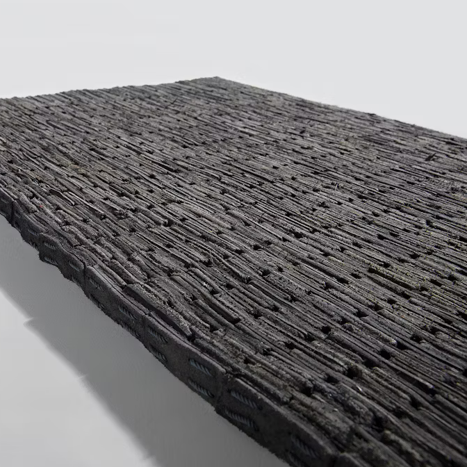 BRICK tepih sa slojevima uzoraka reciklirane kože