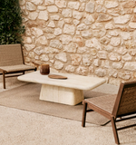 DRASI stolić za kavu od cementa s efektom travertina 140 x 70 cm