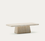 DRASI stolić za kavu od cementa s efektom travertina 140 x 70 cm