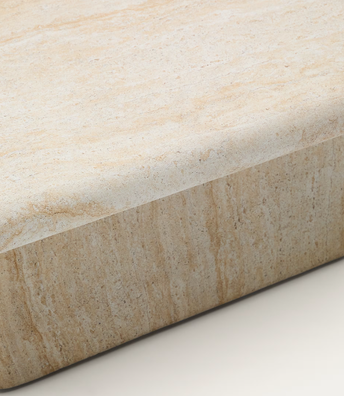 DRASI stolić za kavu od cementa s efektom travertina 140 x 70 cm