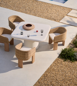 ADDAIA Okrugli stol od bijelog cementa