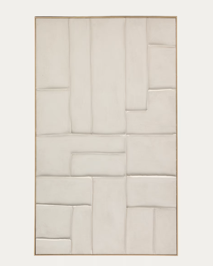 KLIS Slika od bijelog platna s geometrijskim oblicima, 120 x 200 cm