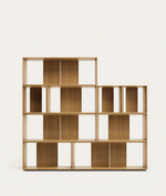 LITTO Set od 9 modularnih regala od drvenog furnira