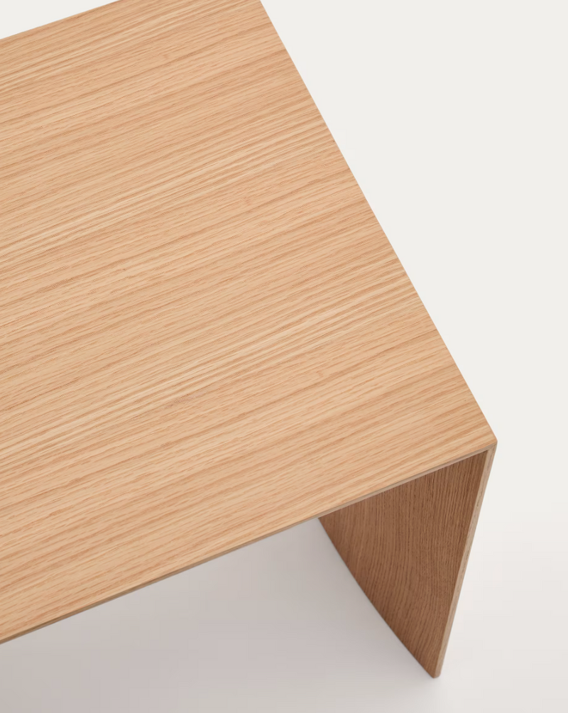 LITTO Stolić za kavu od hrastovog furnira u prirodnoj boji, 90 x 45 cm