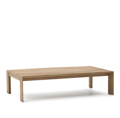 AMBRA Coffee table in solid acacia wood with light finish, 140 cm