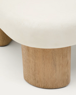 LABRA stolić od cementa i bagremovog drveta 140 x 70 cm