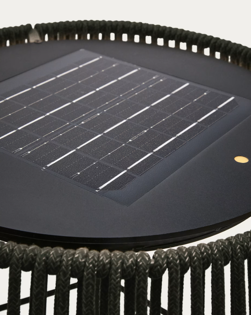 ALDET Vanjska solarna podna svjetiljka u zelenom užetu Ø46cm