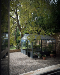 ORANGERIE freestanding greenhouse with 1 window and 1 door