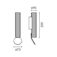 FLAUTA SPIGA 1 Outdoor wall lamp