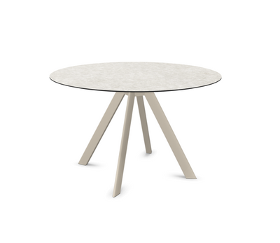 ATRIVM Outdoor round dining table with metal legs