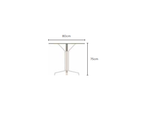 PULVIS Outdoor square dining table