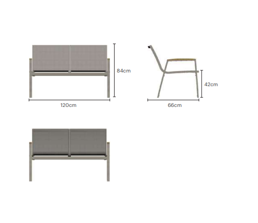 AMELIA Outdoor sofa 2 seater