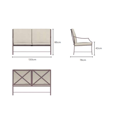 AGOSTO Sjedeća garnitura s 2 mjesta
