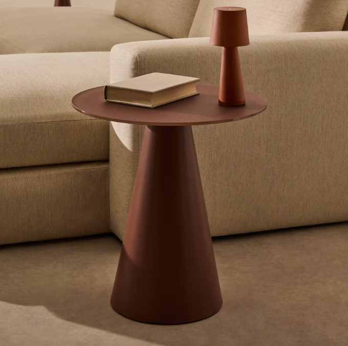 WILSHIRE stolić od kaljenog stakla i metala, Ø 50 cm